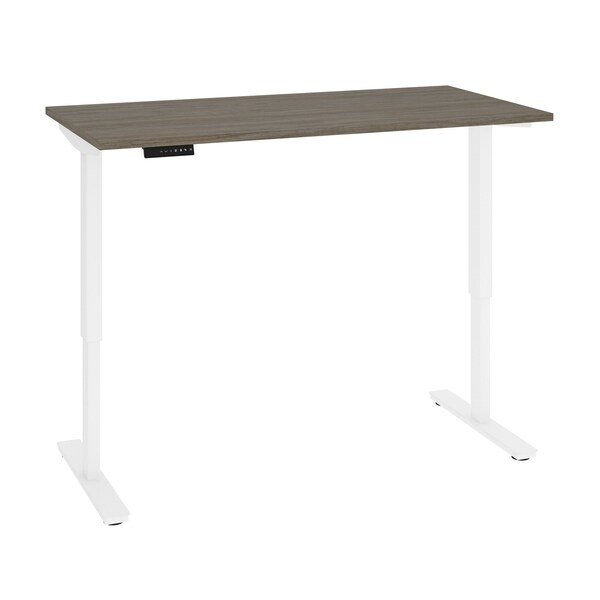 Bestar Bestar Viva 60W x 30D Electric Standing Desk in walnut grey 19867-000035 - main